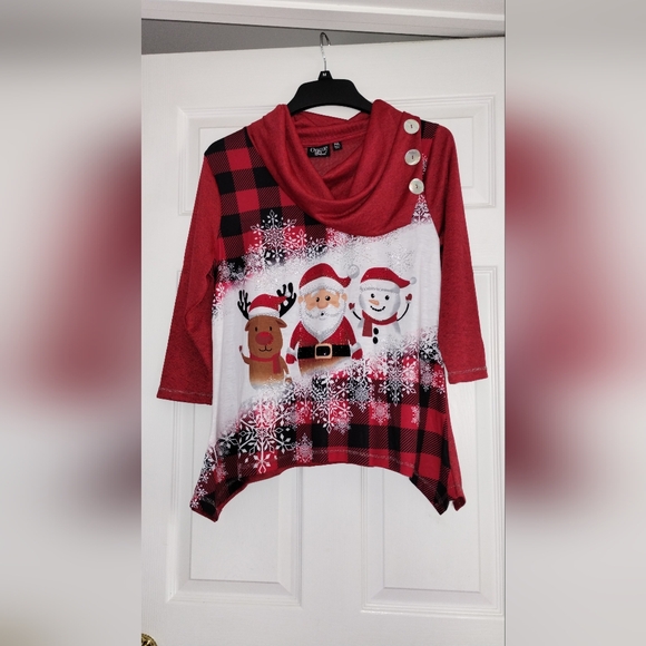 Oqune Brand Women's Christmas Top - Picture 2 of 8